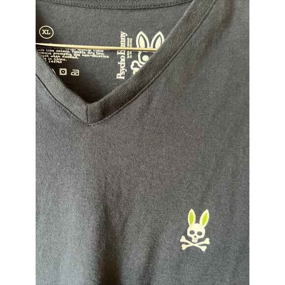 Psycho Bunny Short Sleeve Blue V-Neck Logo T Shirt | Men's XL - Picture 2 of 10